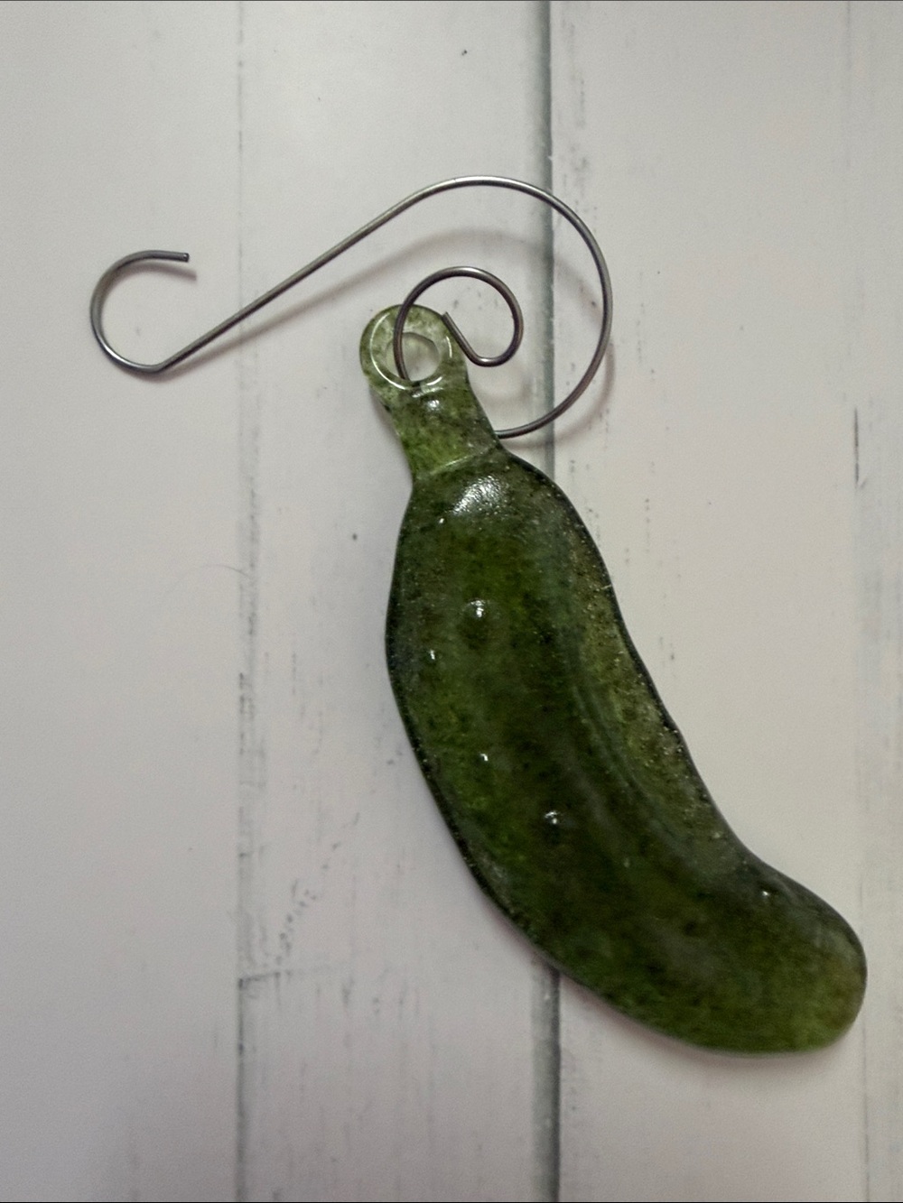 Green Glass Pickle Ornament - Home Accents
